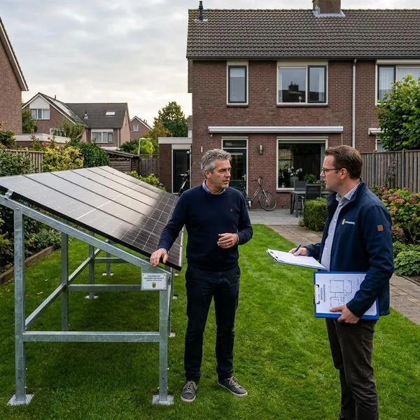 Zonnepanelen in een weiland of op agrarische grond