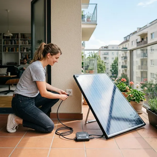hoe werkt een plug and play zonnepaneel