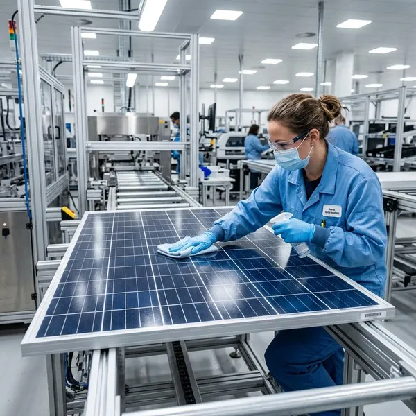 Hoe een zonnepaneel wordt afgewerkt