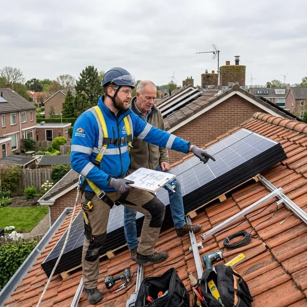 installateur van zonnepanelen