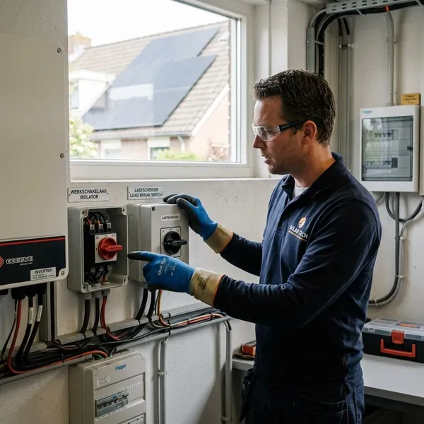 is een werkschakelaar verplicht bij zonnepanelen