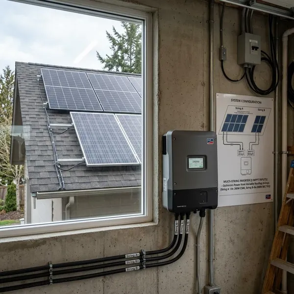 kunnen verschillende zonnepanelen op 1 omvormer