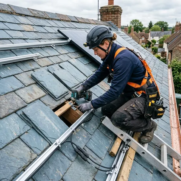 kunnen zonnepanelen op leien dak