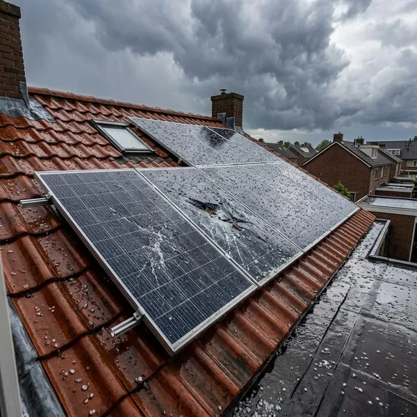 Hoe je hagelschade aan zonnepanelen herkent