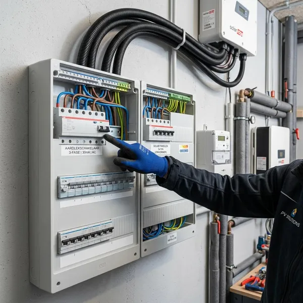 moeten zonnepanelen achter een aardlekschakelaar