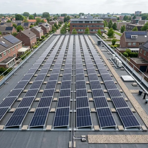 Hoe zonnepanelen op een plat dak worden geplaatst