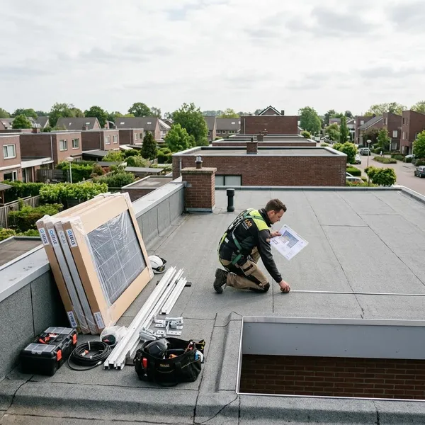 Hoe zonnepanelen op een plat dak worden gemonteerd